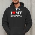 I Love My Step-Dad Heart Family Grandpa StepDad Bonus Dad Men Hoodie