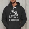 Loved By A Rescue Dog Foster Mom Rescue Dad Men Hoodie