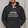 I May Be Non Verbal But My Dad Ain't Autism Pride Men Hoodie
