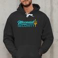 Mermaid Security Birthday Party Matching Dad Boys Men Hoodie