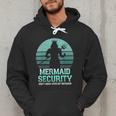 Mermaid Security Vintage Birthday Party Dad Father Day Men Hoodie