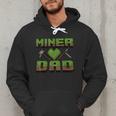 Miner Dad Birthday Boy Party Video Gamer Pixel Men Hoodie