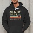 Nerdy Dads Build Character Retro Fathers Day Daddy Papa Men Men Hoodie