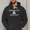 New Dad Prepared For Diaper Duty Saying Quote Men Hoodie