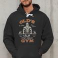 Old's Gym Logo Workout Dad Grandpa Weightlifting Old Men Gym Men Hoodie
