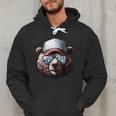 Papa Bear Face Cool Dad Style Retro Fathers Day Daddy Bear Men Hoodie