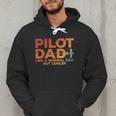 Pilot Dad Art For Men Father Aviation Airplane Pilot Men Hoodie
