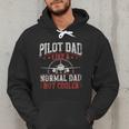 Pilot Dad Like A Normal Dad But Cooler Plane Aviator Pilot Men Hoodie