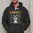 Pomsky Anatomy Dog Mom Dad Men Hoodie