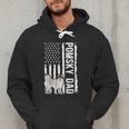 Pomsky Dad American Flag Pomsky Owner Pomsky Lover Men Hoodie