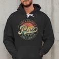 Pops Like a Grandpa Only Cooler Vintage Retro Pops Dad Men Hoodie