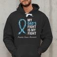 Prostate Cancer Awareness Light Blue Ribbon Dad Survivor Men Hoodie