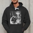 Pug Alien UFO Taking a Selfie Dog Mom Dad Men Hoodie