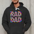 Rad Dad Trippy Hippie Tie-Dye Rainbow 70s Vibes Novelty Men Hoodie