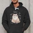 Ragdoll Cat Anatomy Cute Pet Mom Dad Cream Bicolor Men Hoodie