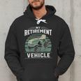 My Retirement Vehicle Riding Lawn Mower Retro Dad Men Hoodie My Retirement Vehicle Riding Lawn Mower Retro Dad Men Hoodie