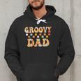 Retro Groovy Dad Matching Family 1st Birthday Party Men Hoodie