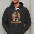 Retro Miniature Schnauzer Dad Vintage Dog Lovers Men Hoodie