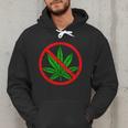 Say No Cannabis Anti-Marijuana Retro Weed Parent Dad Mom Men Hoodie