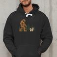 Shih Tzu Bigfoot Dog Walking Mom Dad Kids Men Hoodie