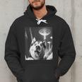 Siberian Husky Alien UFO Taking a Selfie Dog Mom Dad Men Hoodie