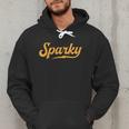 Sparky Electrician Lineman Dad Retro Vintage Novelty Men Hoodie