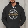 Support Wildlife Raise Boys Parent Mom & Dad Men Hoodie