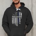 Thin Blue Line Proud Dad Police Family T-Shirt Men Hoodie