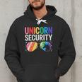 Unicorn Security Birthday Family Halloween Costume Mom Dad Men Hoodie