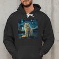 Van Gogh Starry Night Cat For Cat Lover Cat Mom And Cat Dad Men Hoodie