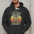 Vintage Captain Daddy Boat Pontoon Dad Fishing Sailor Anchor Men Hoodie