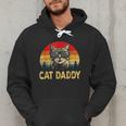 Vintage Cat Daddy Cat Lover Cat Dad Fathers Men Hoodie