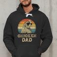 Vintage Chicken Dad Chicken Lovers Daddy Father's Day Men Hoodie