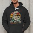 Vintage Fatherhood Is A Walk In The Park DadRex Dinosaur Men Hoodie