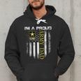 Vintage I'm A Proud Army Dad With American Flag Men Hoodie
