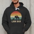 Vintage Lion Dad Father Grandpa Father's Day Men Hoodie