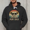 Vintage Pug Dad Dog Lovers Father's Day Tee Men Hoodie