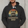 Vintage Raccoon Dad Raccoon Lovers Daddy Father's Day Men Hoodie