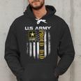 Vintage US Army Proud Dad With American Flag Men Hoodie