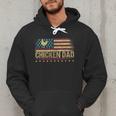 Vintage USA Flag Chicken Dad Stars Men Hoodie