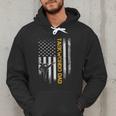 Vintage USA Flag Korea Taekwondo Training Dad Silhouette Men Hoodie