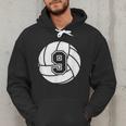 Volleyball Player 9 Volleyball Mom Dad Jersey Number 9 Men Hoodie