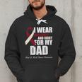 I Wear Burgundy Ivory For My Dad Oral Head Neck Cancer Men Hoodie