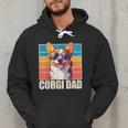 Welsh Corgi Pembroke Dog Corgi Dad -Adults Small Classic Fit Short Sleeve Cotton Polyester Blend Men Hoodie