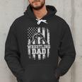 Wrestling Dad US Flag Fathers Day Wrestling Fans Men Hoodie