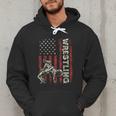 Wrestling US Flag Dad Wrestler Patriotic 4th Of July Men Hoodie Wrestling US Flag Dad Wrestler Patriotic 4th Of July Men Hoodie