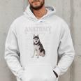 Anatomy Of A Siberian Husky Cute Dog Husky Mom Dad Men Hoodie