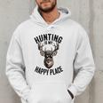Camo Deer Hunting Is My Happy Place Dad Hunter Men Hoodie