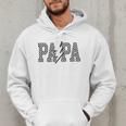 Checkered Papa Lightning Bolt Fathers Day Dad Grandpa Men Hoodie