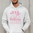 Dad Of The Birthday Girl Bow Cute Pink Matching Family Party Men Hoodie